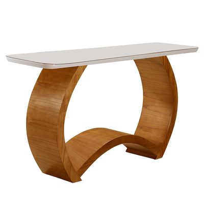 Aparador Bali com Tampo em MDF Laqueado e Vidro Canto Copo 150x40CM Moderna Mobília Off