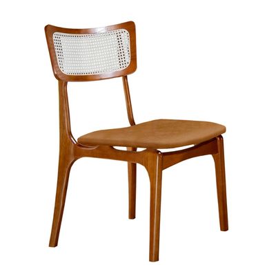 Conjunto 2 Cadeiras De Madeira Viena Star Caramelo Imbuia