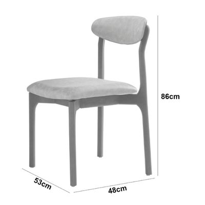 Conjunto com 2 cadeiras Noronha em Madeira Maciça para Sala de Jantar Moderna Mobília Star Caramelo Imbuia