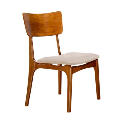 Conjunto com 2 cadeiras Viena Gold em Madeira Maciça para Sala de Jantar linho palha imbuia
