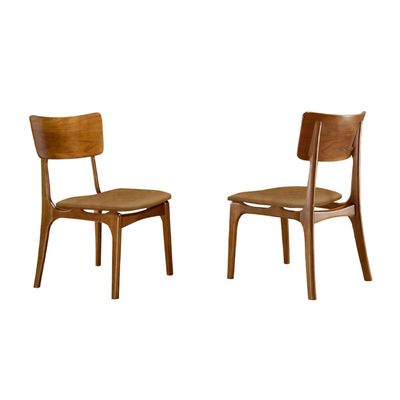 Conjunto com 2 cadeiras Viena Gold em Madeira Maciça para Sala de Jantar Star Caramelo Imbuia