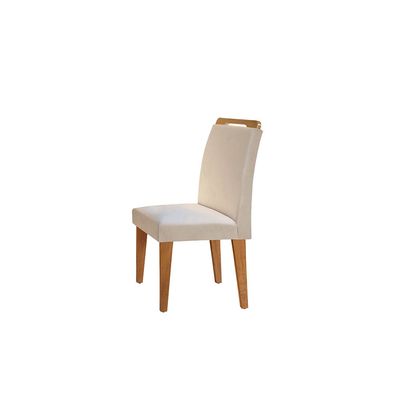 Conjunto Com 6 Cadeiras Athenas Rufato Imbuia/Veludo Creme