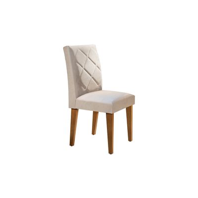 Conjunto Com 6 Cadeiras Olímpia Rufato Imbuia/Veludo Creme