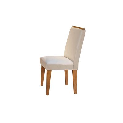 Conjunto Com 6 Cadeiras Para Sala de Jantar Lunara Rufato Imbuia/Veludo Creme