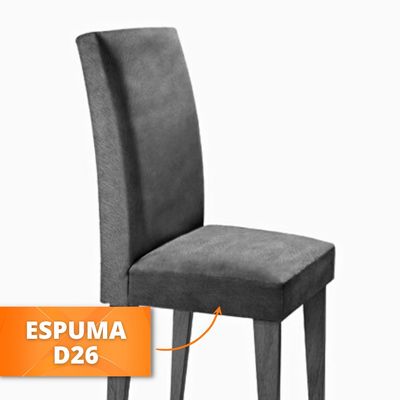 Conjunto Com 4 Cadeiras para Mesa de Jantar Grécia MDF Rufato Imbuia/Turim 07