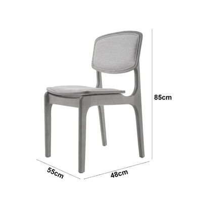 Conjunto Sala de Jantar Mesa Malta 160cm com Vidro e 6 Cadeiras Malta em Madeira Moderna Linho Palha Off White Imbuia