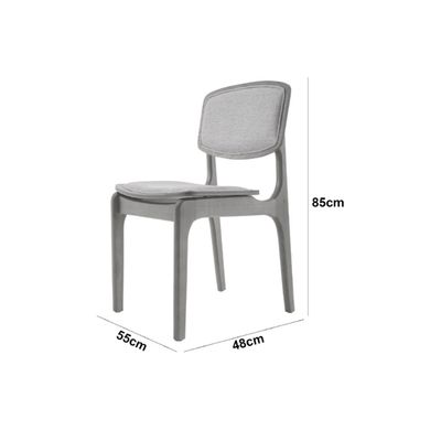 Conjunto Sala de Jantar Mesa Noronha 220cm com Vidro e 8 Cadeiras Malta em Madeira Moderna Linho Palha Off White Imbuia