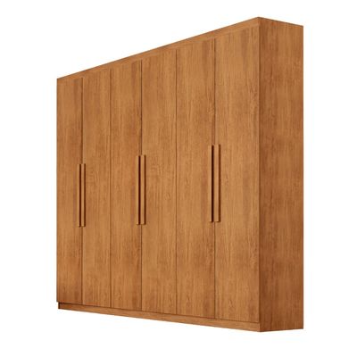 Guarda Roupa Casal Hera 6 Portas MDF Rufato Naturalle