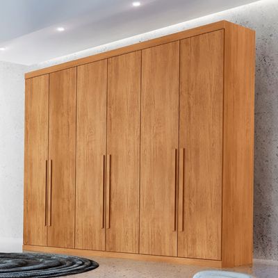 Guarda Roupa Casal Maya 100% MDF 6 Portas e 6 Gavetas - Rufato Naturalle