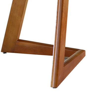 Mesa de Jantar Munique 220cm Madeira com Vidro Mobillare Imbuia/Cinamomo