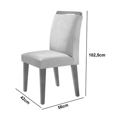 Sala de Jantar Mesa Olímpia 120CM MDF Vidro Canto Copo com 4 Cadeiras Athenas Moderna Marrom, Grafite e Imbuia