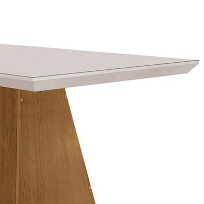 Mesa para Sala de Jantar Aida 120cm em MDF com Vidro Off