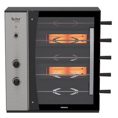 Churrasqueira a Gas Venax Top Chef Gourmet 5 Preto 127 V