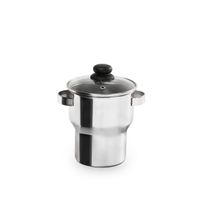 Cuscuzeira com Alça Forma em Aço Inox - 1,3 L