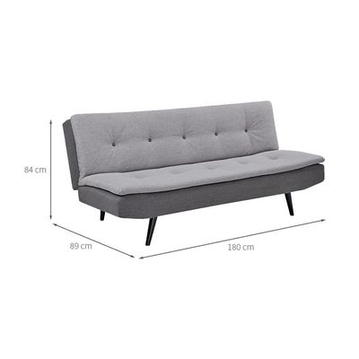 Sofá-Cama 3 Lugares Tivoli Cinza Escuro