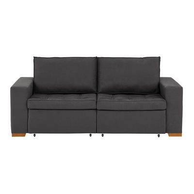 Sofá 3 Lugares Retrátil Classic Suede Grafite