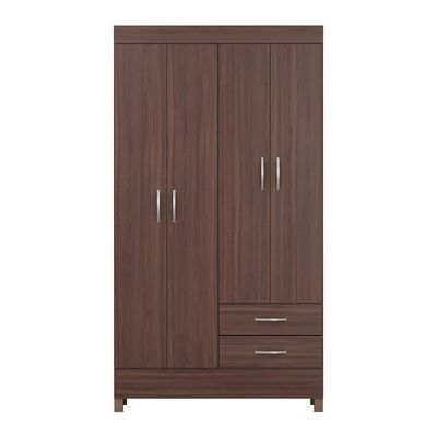 Guarda-Roupa Solteiro Astro 4 Portas 2 Gavetas Café Touch