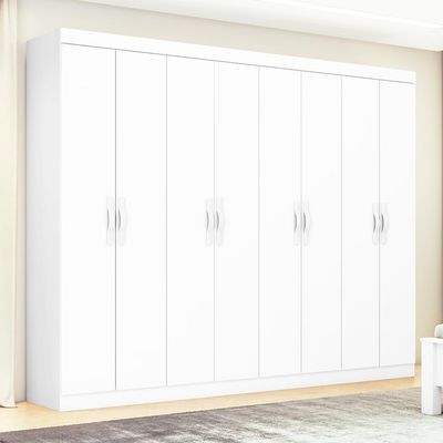 Guarda-Roupa Casal Serenata 8 Portas 6 Gavetas Branco