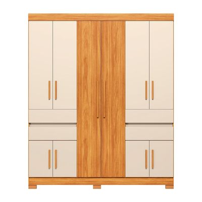 Guarda-Roupa Casal Vizanno 10 Portas 4 Gavetas Cinammon e Off White