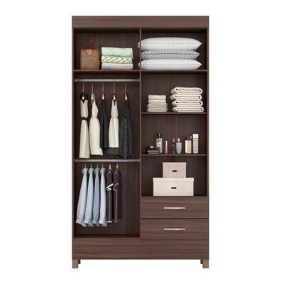 Guarda-Roupa Solteiro Astro 4 Portas 2 Gavetas Café Touch