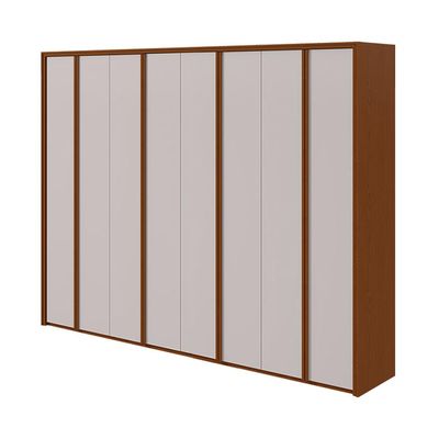 Guarda-Roupa Casal Ergon 8 Portas 6 Gavetas Frassino e Off White