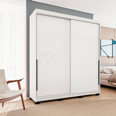 Guarda-Roupa Casal Madrid 2 Portas 2 Gavetas Branco