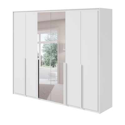 Guarda-Roupa Casal com Espelho e Sapateiro Imperatore 6 Portas 6 Gavetas Branco