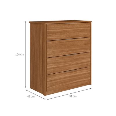 Cômoda Alia 4 Gavetas Amêndola Touch