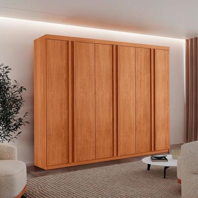 Guarda-Roupa Casal 100% MDF Urban 6 Portas 2 Gavetas Naturale