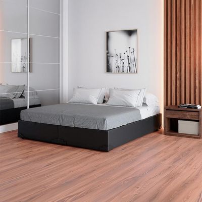 Base para Cama Box King Joe (36x193x203 ) Revestimento Sintético Preta