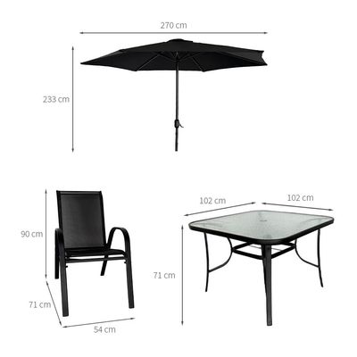 Conjunto de Área Externa Lagoinha Preto