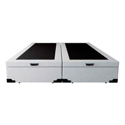 Base para Cama Box King Martin com Baú (47x193x203 ) Revestimento Sintético Branca