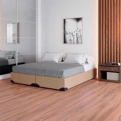 Base para Cama Box King Joe (36x193x203 ) Linho Bege