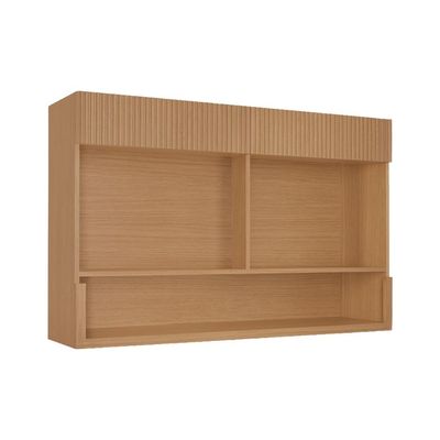 Armário Aéreo Realeza Premium 1 Porta Carvalho e Greige
