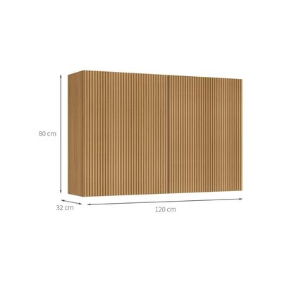 Armário Aéreo Rainha 2 Portas Nature 120 cm