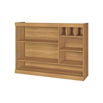 Armário Aéreo Burguesa Premium 2 Portas Freijó e Grafite 120 cm