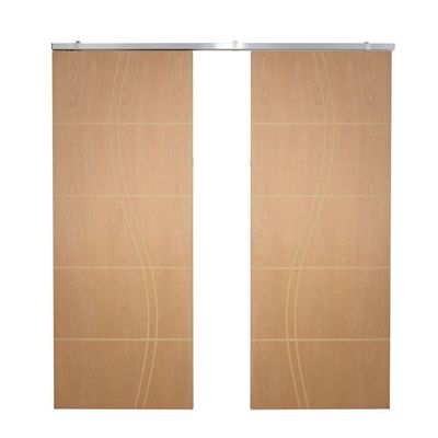 Porta Dupla De Correr P- Verniz Frisada Fs Duplo - 210x180