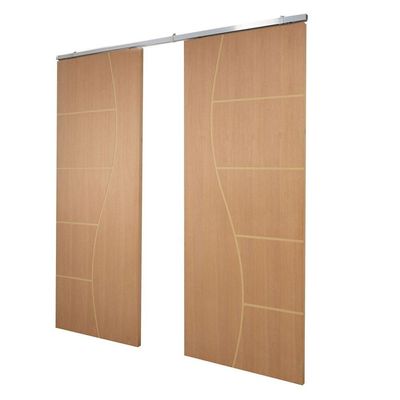Porta Dupla De Correr P- Verniz Frisada F07 - 210x120