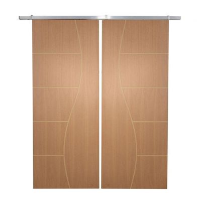 Porta Dupla De Correr P- Verniz Frisada F07 - 210x120