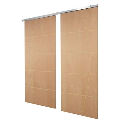 Porta Dupla de Correr P/ Verniz Frisada F01 - 210x180