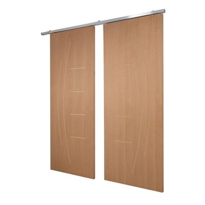 Porta Dupla De Correr P- Verniz Frisada F08 - Smile - 210x120