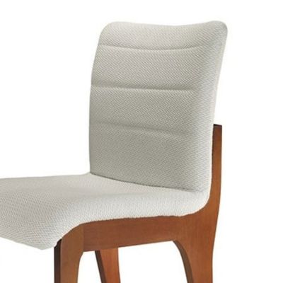 Conjunto com 2 Cadeiras Bella em Madeira Maciça Mobillare Imbuia/Linho ColeÃ§Ã£o