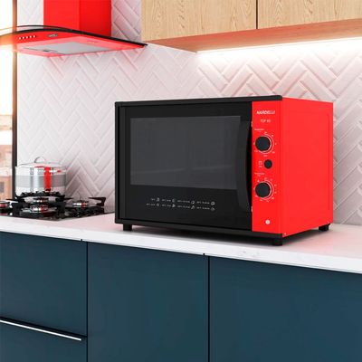 Forno Elétrico Top60 Bancada 60 Litros Nardelli Vermelho / 220v