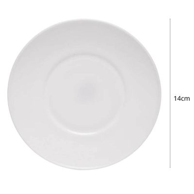 Kit 6 Pires Essenza 14cm Branco Vidro Opalino Wolff Profissional Sobremesa Pratinho