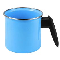 Leiteira Esmaltada 1,3L Azul Bebê com Cabo de Baquelite Metallouça