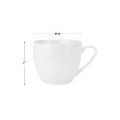 Jogo 12 Xicaras de Chá com Pires 220ml Porcelana Branca Clean Lyor Mesa Posta