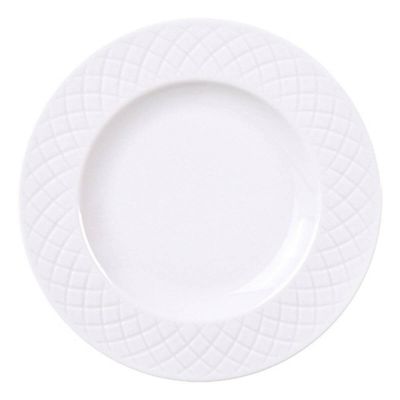 Jogo 12 Pratos de Sobremesa 21cm Branco em Porcelana Tramontina Ingrid Mesa Posta
