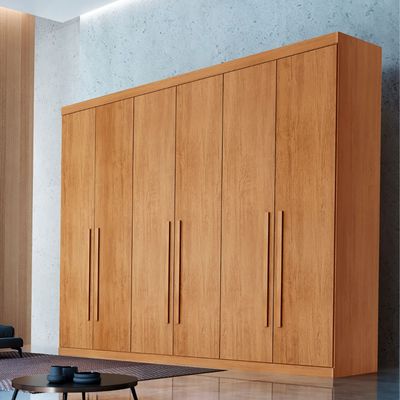 Guarda Roupa Casal Encanto 100% MDF 6 Portas e 4 Gavetas Rufato Naturalle