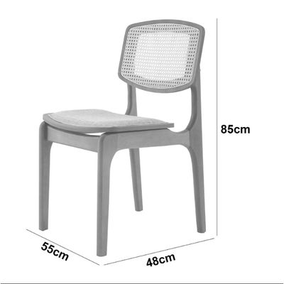 Conjunto com 2 cadeiras Malta Premium em Madeira Maciça para Sala de Jantar Moderna Mobília Star Caramelo Imbuia