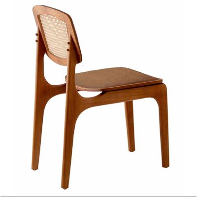 Conjunto com 2 cadeiras Malta Premium em Madeira Maciça para Sala de Jantar Moderna Mobília Star Caramelo Imbuia